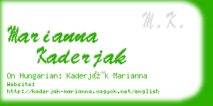marianna kaderjak business card